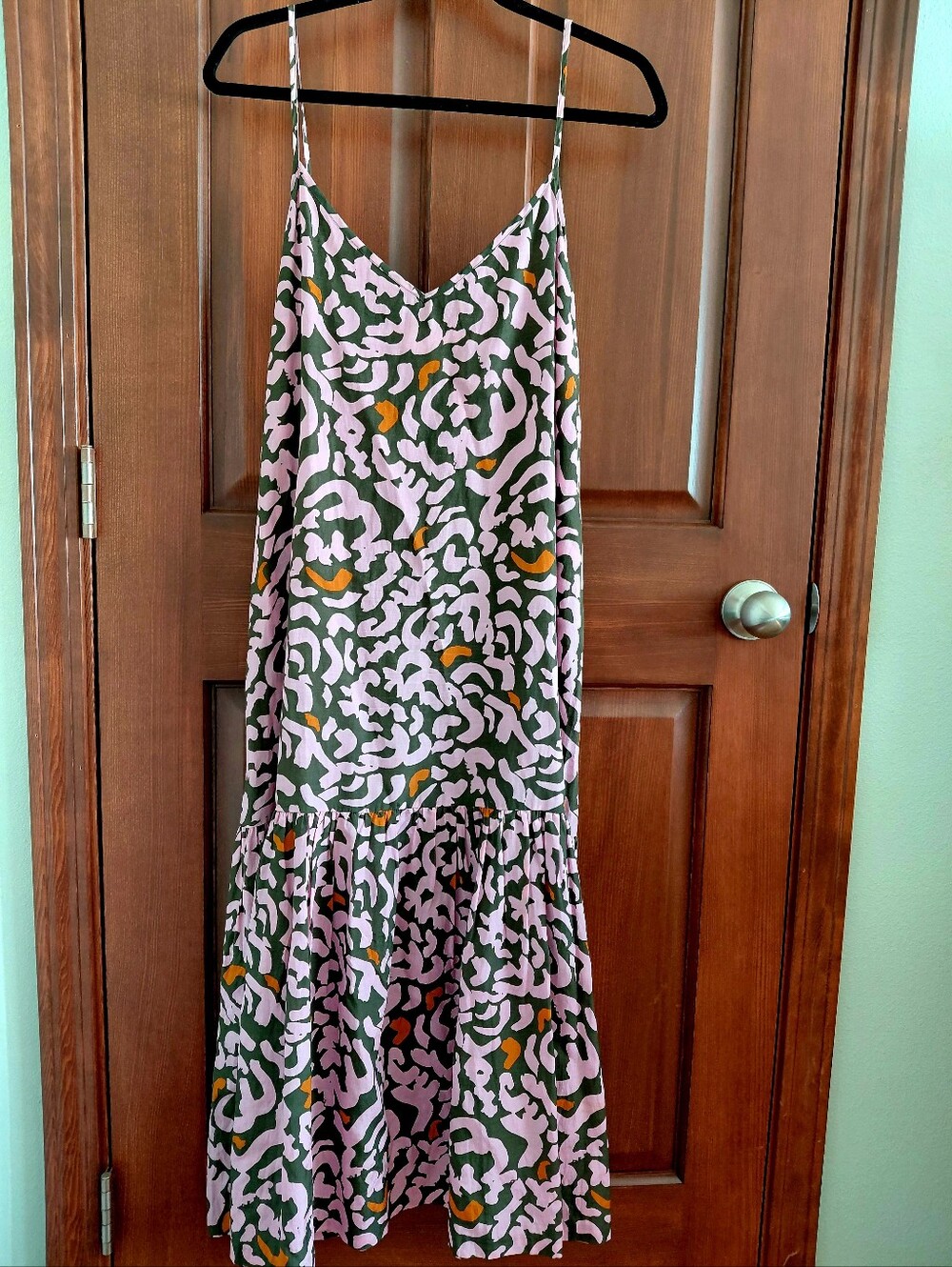 gorman CLAIRE JOHNSON Medusa's Hair Midi Dress Size 14 Pink Green Brown Orange